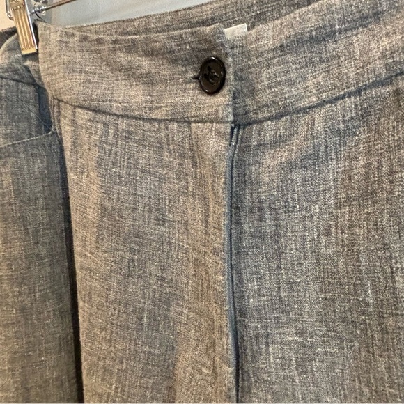 TILLEY Sx 16 Linen Blend Suit Tao Style Neck Pockets Straight Leg Trousers - Picture 9 of 13